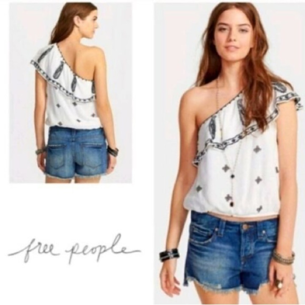 Free People Paisley Embroidered top